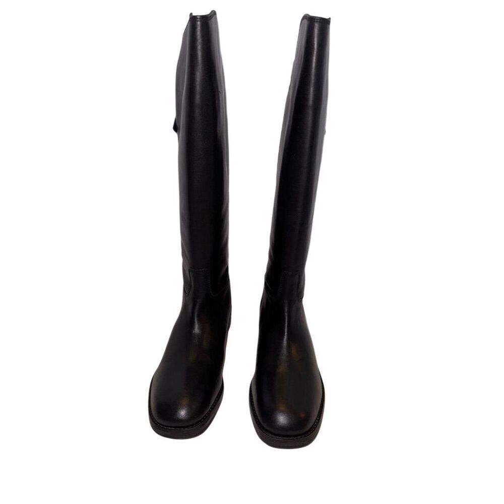 Free People Women's Black Leather Equestrian Riding Boots Size 37.5/US 6.5 - Picture 5 of 8